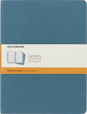 Блокнот Moleskine CAHIER JOURNAL CH021B44 XLarge 190х250мм обложка картон 120стр. линейка голубой (3шт)