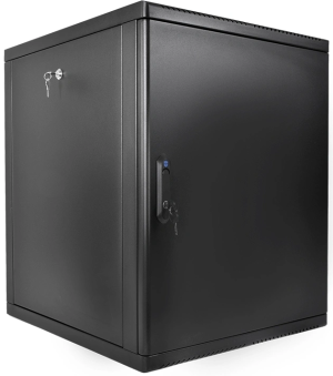 Шкаф коммутационный ЦМО (ШРН-М-12.500.1-9005) настенный 12U 600x456мм пер.дв.металл 130кг черный 456мм 20.9кг 180град. 610мм