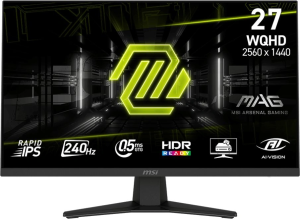 Монитор MSI 27" Mag 274QF X24 черный IPS LED 16:9 HDMI полуматовая HAS Piv 1000:1 178гр/178гр 2560x1440 240Hz DP Quad 2K (1440p) USB 6.05кг