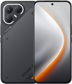 Смартфон Tecno POVA 7 Pro 5G 256Gb 8Gb черный моноблок 3G 4G 6.8" 1080x2460 Android 14 50Mpix 802.11 a/b/g/n/ac NFC GPS GSM900/1800 Protect