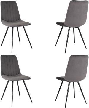 Стул для дома Бюрократ CH-K6_4 комплект 4шт Holland 18 металл черный на ножках (CH-K6_1/HL18_4)