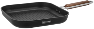 Сковорода-гриль Rondell Fjord RDA-1798 квадратная 26см покрытие: Xylan Plus ручка несъемная (без крышки) черный