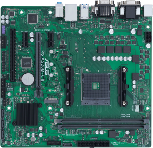 Материнская плата Asus PRO A520M-C II/CSM Soc-AM4 AMD A520 2xDDR4 mATX AC`97 8ch(7.1) GbLAN RAID+VGA+DVI+HDMI+DP