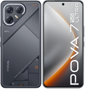 Смартфон Tecno Pova 7 Ultra 5G 256Gb 12Gb черный моноблок 3G 4G 6.8" 1080x2460 Android 14 50Mpix 802.11 a/b/g/n/ac NFC GPS GSM900/1800 Protect