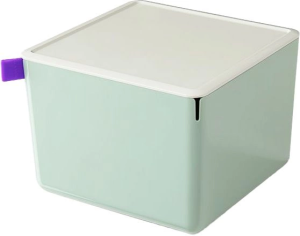 Короб для хранения Deli XDM13green 212x212x153мм зеленый/серый пластик