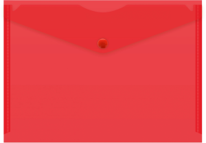 Конверт на кнопке Бюрократ -PK804A5RED A5 пластик 0.18мм красный