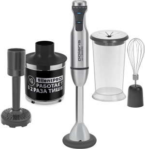 Блендер погружной Polaris PHB 1583L Silent 1500Вт серебристый