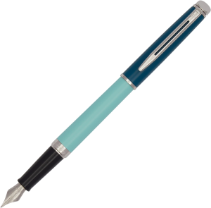 Ручка перьев. Waterman Hemisphere Colour Blocking (2190122) Green CT сталь нержавеющая F подар.кор.