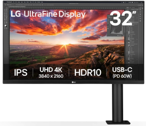 Монитор LG 31.5" 32UN880K-B черный IPS LED 5ms 16:9 HDMI M/M матовая HAS Piv 1000:1 350cd 178гр/178гр 3840x2160 60Hz DP 4K USB 10.3кг