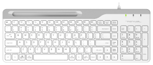 Клавиатура A4Tech Fstyler FK25 белый/серый USB slim