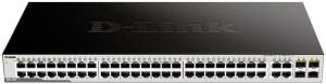 Коммутатор D-Link DGS-1052/A 48x1Гбит/с 4xКомбо(1000BASE-T/SFP) неуправляемый