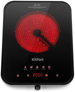 Плита Инфракрасная Kitfort КТ-141 черный стеклокерамика (настольная)