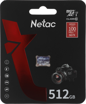 Флеш карта microSDXC 512GB Netac P500 Ultra w/o adapter