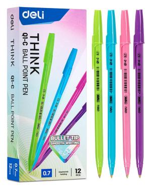 Ручка шариков. Deli Think EQ1-C син. черн. линия 0.7мм