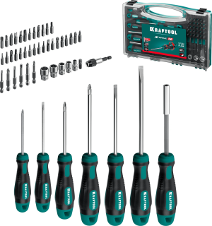 Набор отверток Kraftool 25815 в компл.:50 предметов жесткий кейс