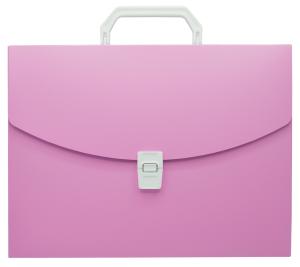 Портфель Бюрократ Pastel PASTPP01PINK 1 отдел. A4 пластик 0.7мм розовый