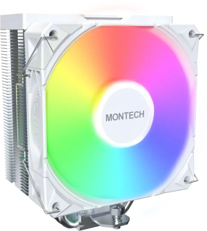 Устройство охлаждения(кулер) Montech NX400 ARGB Soc-AM5/AM4/1200/1700/1851 белый 4-pin 34.17dB Al+Cu 220W Ret (NX400ARGBWH)