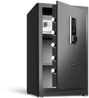 Сейф офисный Deli ET597 800x480x420мм электронный/ключевой/биометрический трейзер