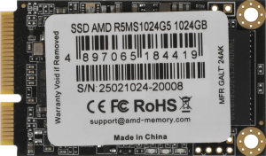 Накопитель SSD AMD SATA 1TB R5MS1024G5 Radeon R5 mSATA