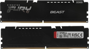 Память DDR5 2x16GB 6400MHz Kingston KF564C32BBK2-32 Fury Beast RTL Gaming PC5-51200 CL32 DIMM 288-pin 1.4В kit single rank с радиатором Ret