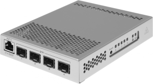Коммутатор MikroTik CRS305-1G-4S+IN (L3) 1x1Гбит/с 4xКомбо(10GBase-T/SFP+) 4SFP+ управляемый
