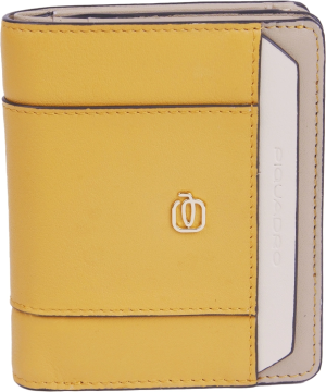 Кошелек женский Piquadro Circle PD6660W92R/GBE шафрановый/бежевый натур.кожа