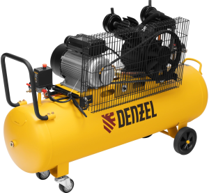 Компрессор поршневой Denzel BCV2300/100 масляный 440л/мин 100л 2300Вт желтый/черный