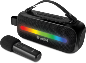 Колонка порт. Sven АС PS-255 черный 12W 1.0 BT/USB 3600mAh (SV-022563)