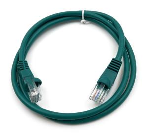 Патч-корд Buro UTP-5E-1M-GR UTP 4 пары cat.5E CCA molded 1м зеленый RJ-45 (m)-RJ-45 (m)