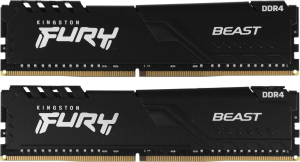 Память DDR4 2x32Gb 3600MHz Kingston KF436C18BBK2/64 Fury Beast Black RTL Gaming PC4-28800 CL18 DIMM 288-pin 1.35В dual rank с радиатором Ret