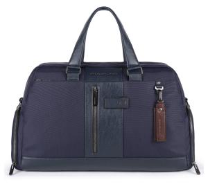 Сумка дорожная Piquadro Brief2 BV4447BR2/BLU синий нейлон/натур.кожа