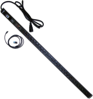 Блок распределения питания Lanmaster TWT-PDVM-4C9-20C3-I9 верт.размещ. 4xC19 20xC13 с мониторингом 32A IEC 309