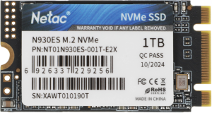 Накопитель SSD Netac PCIe 3.0 x2 1TB NT01N930ES-001T-E2X N930ES M.2 2242