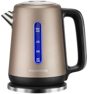 Чайник электрический Редмонд KM238 1.7л. 2200Вт шампань корпус: нерж.сталь/пластик