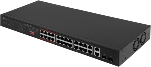 Коммутатор TP-Link TL-SL1226P (L2) 24x100Мбит/с 2x1Гбит/с 2xКомбо(1000BASE-T/SFP) 24PoE+ 250W неуправляемый