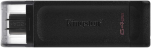 Флеш Диск Kingston 64Gb DataTraveler 70 Type-C DT70/64GB USB3.2 черный