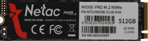Накопитель SSD Netac PCIe 3.0 x4 512GB NT01N930E-512G-E4X N930E Pro M.2 2280