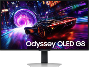 Монитор Samsung 32" Odyssey OLED G8 LS32FG812SIXCI серебристый OLED LED 16:9 HDMI матовая HAS Piv 260cd 178гр/178гр 3840x2160 240Hz DP 4K USB 8.4кг