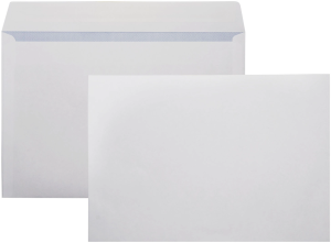 Конверт Silwerhof Eco С40.10.50 C4 229x324мм белый силиконовая лента 90г/м2 (pack:50pcs)