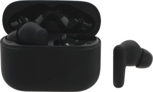 Гарнитура внутриканальные Hyundai Select H-EP203 черный беспроводные bluetooth в ушной раковине (HEP203B)