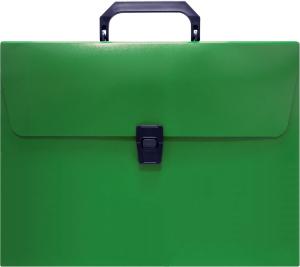 Портфель Бюрократ -BPP01GRN 1 отдел. A4 пластик 0.7мм зеленый
