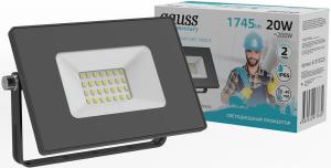 Прожектор уличный Gauss Elementary 613100220 светодиодный 20Втчерный