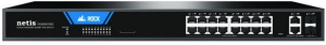 Коммутатор Netis ST220GPR-2G2S (L2) 18x1Гбит/с 2SFP 16PoE 225W настраиваемый