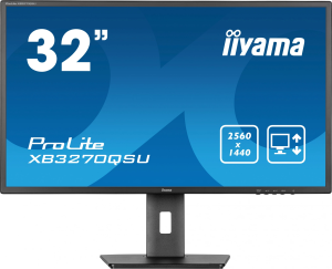 Монитор Iiyama 31.5" ProLite XB3270QSU-B1 черный IPS 16:9 HDMI M/M матовая HAS Piv 250cd 178гр/178гр 2560x1440 100Hz DP 2K USB 8.6кг