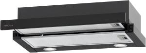 Вытяжка встраиваемая Krona KAMILLA T 600 BLACK черный управление: кнопочное (1 мотор)