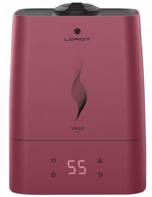 Увлажнитель воздуха Loriot Vega 25Вт (ультразвуковой) бордовый/черный