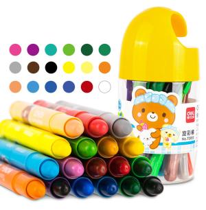 Масляная пастель Deli 72055 с поворотным механизмом 18цв. дл.130ммд.13мм пласт.туб.