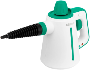 Пароочиститель ручной Kitfort КТ-9265 1050Вт белый/зеленый