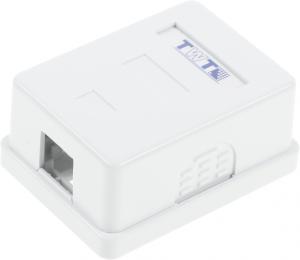 Коробка Lanmaster TWT-SA1-WH настенная 62x67x30мм крышка Keystone ПВХ белый