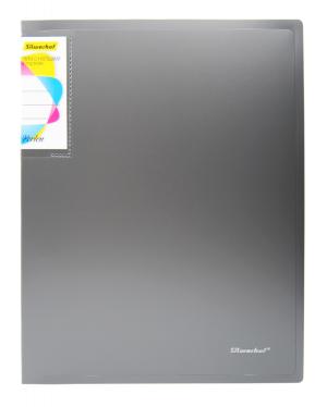 Папка на 4-х D-кольцах Silwerhof Perlen 271958-77 A4 1мм кор.38мм внутр. с вставкой серебристый металлик